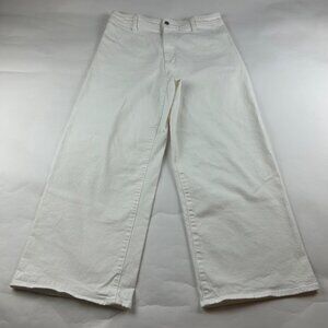 Universal Thread Cream Stretch Denim High Rise Wide Leg Jeans 12